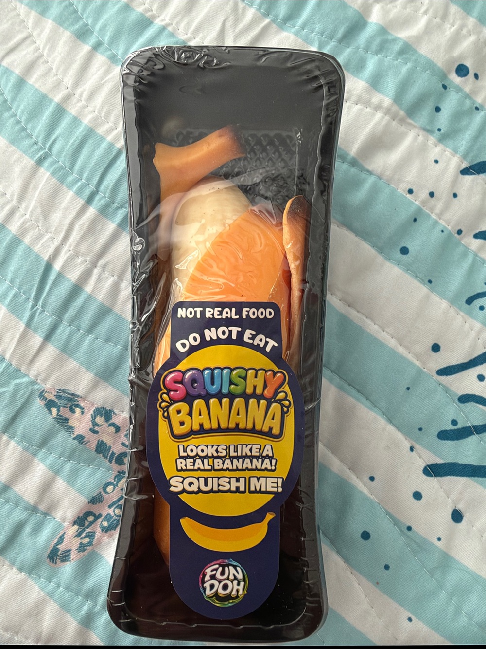 Squishy Banana Toy — Orange and Cream Sensory Squish